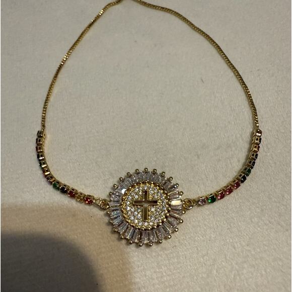 Jesus Cross Bracelet Adjustable NEW - Picture 2 of 2